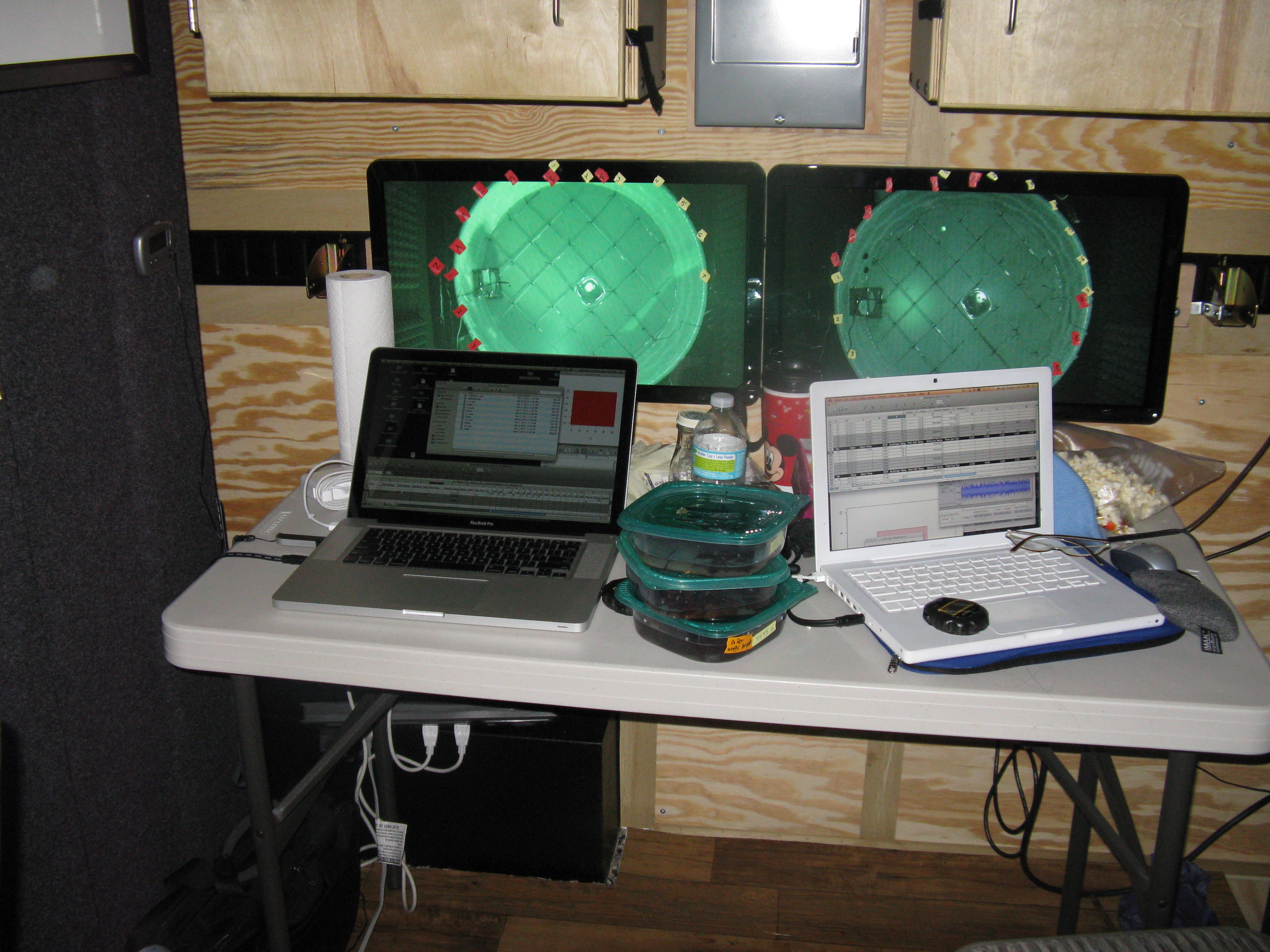 Preference testing workstation inside the trailer