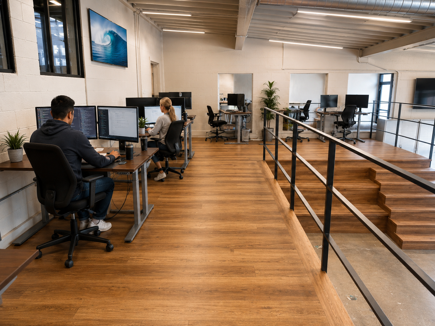 Premium coworking desk with ocean view — workspace at The Visionary