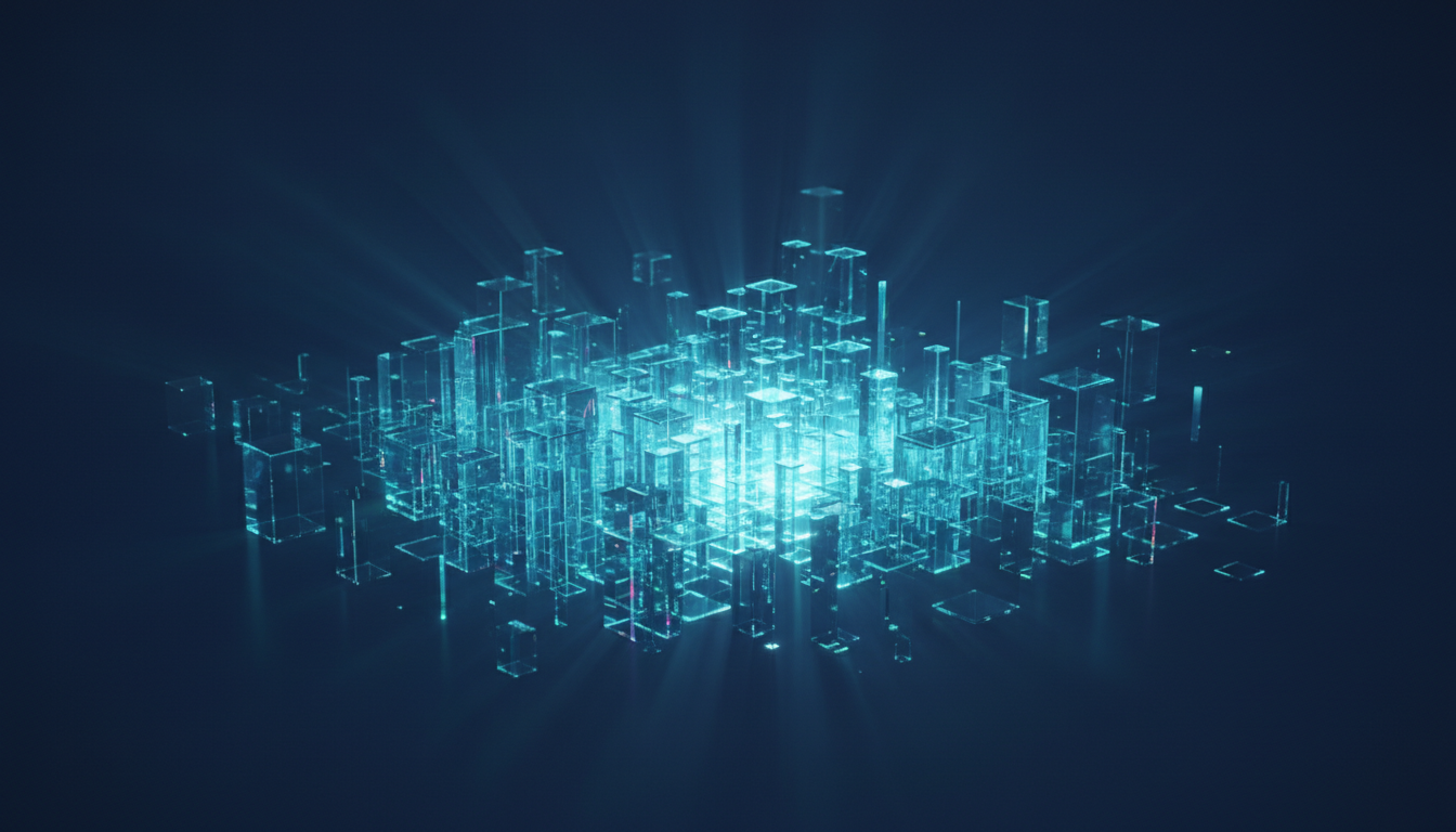 Abstract 3D tech architecture
