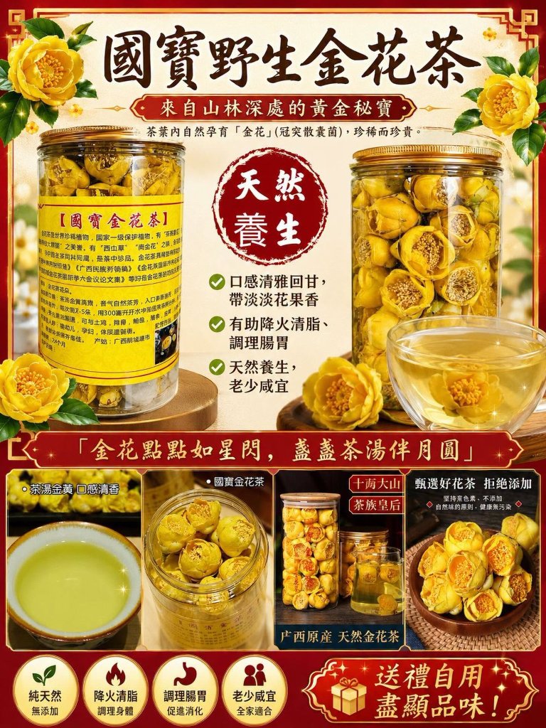 國寶野生金花茶（單罐）