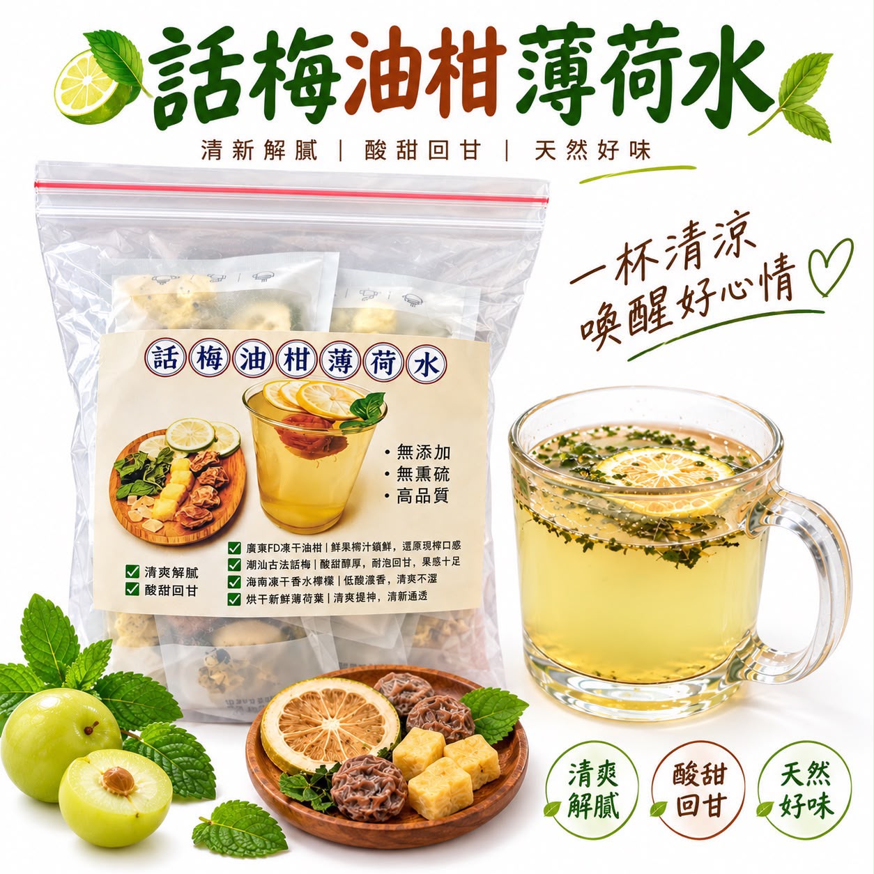 話梅油柑薄荷水（10小包裝）