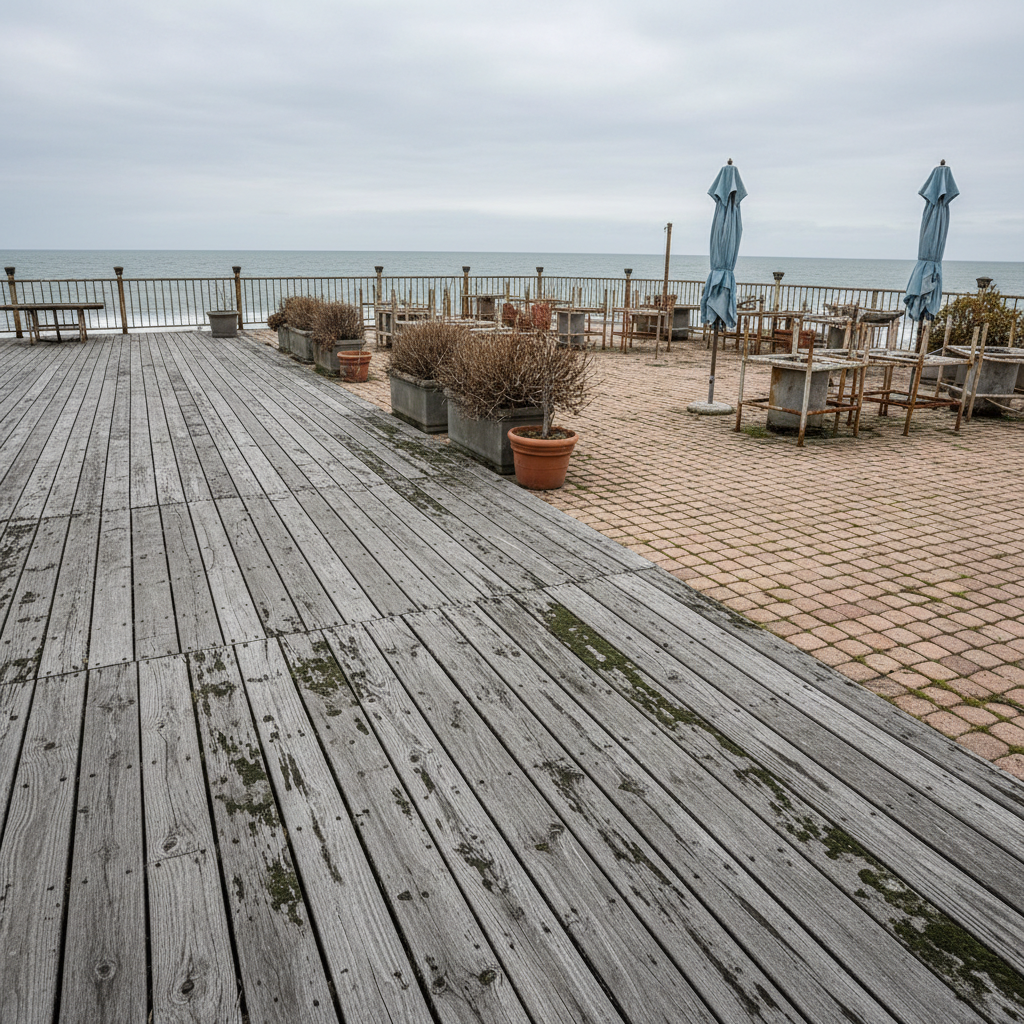 Wood & Paver Restoration before