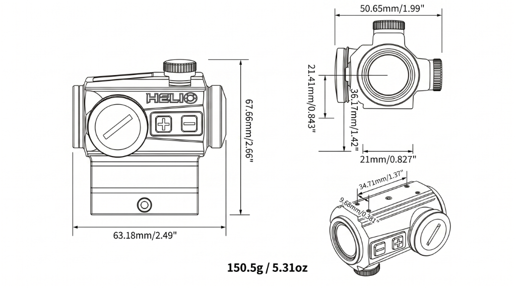 Helio Solar dimensions diagram