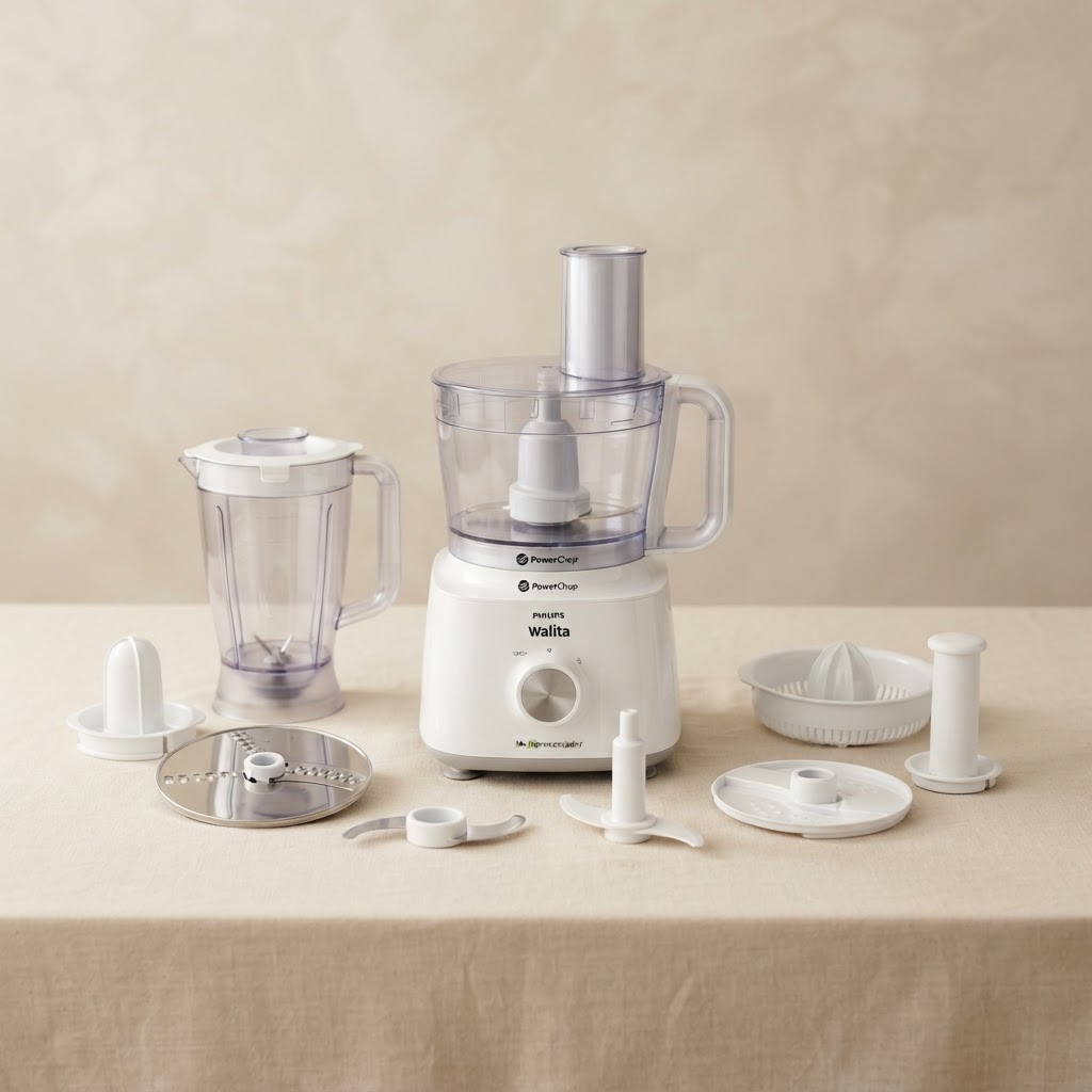 Philips Walita Multiprocessador PowerChop 1000 HR7304/92 220V 6 Acessórios