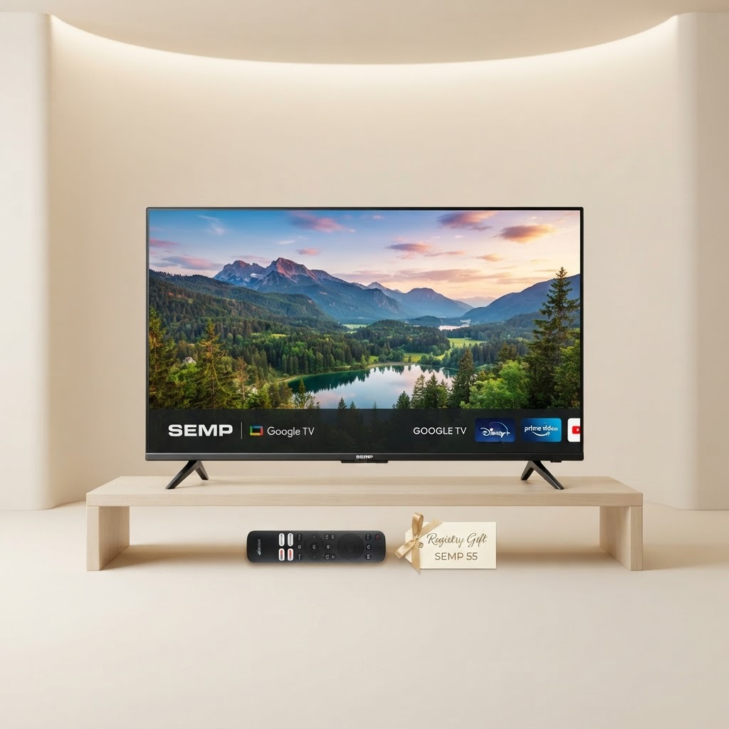 Smart TV Semp 55 Polegadas LED HVA 4K S62 WiFi Bluetooth Google TV 55S62
