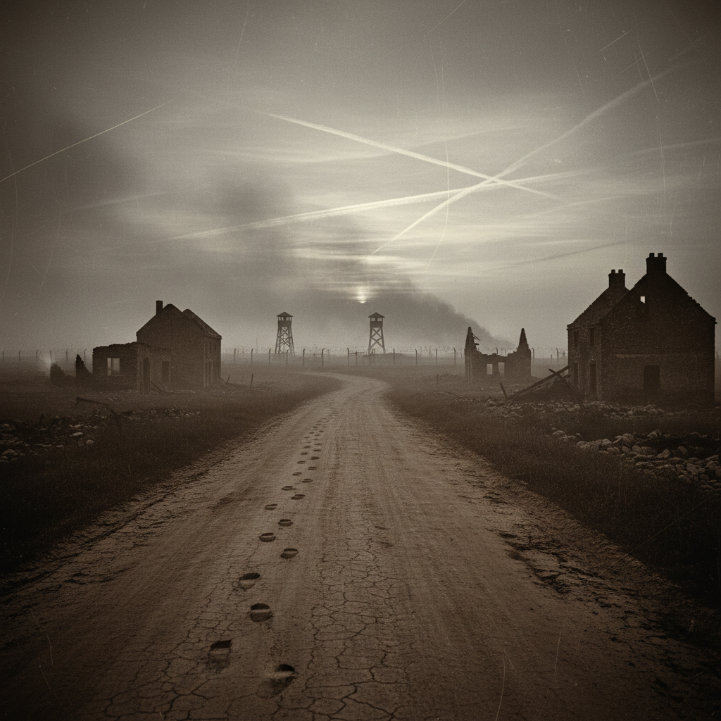 War-torn European countryside