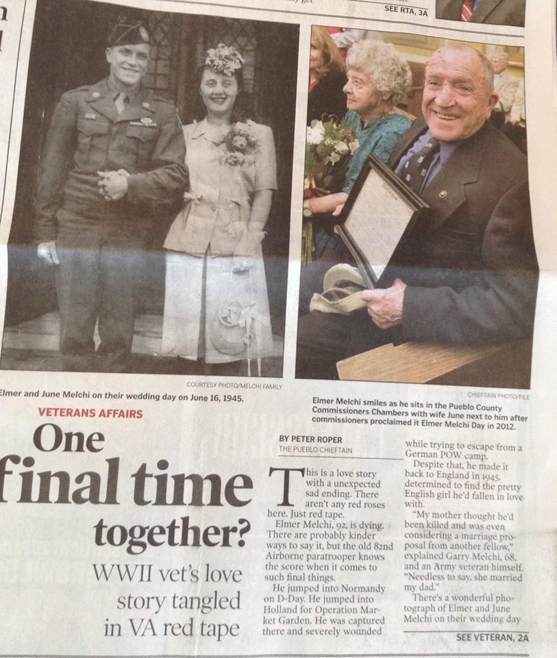 Newspaper article about Elmer Melchi