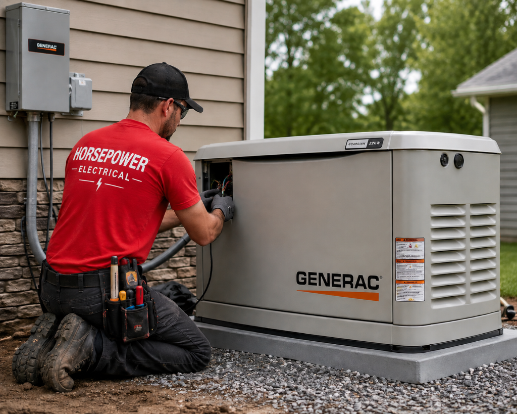 Whole home generator installation in Northern Utah