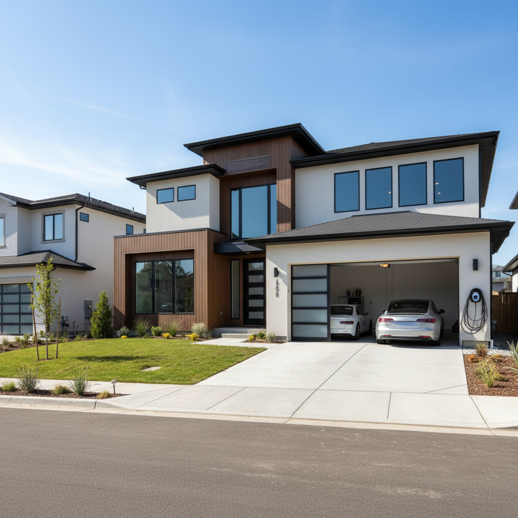 EV-ready new construction electrical installation in Northern Utah