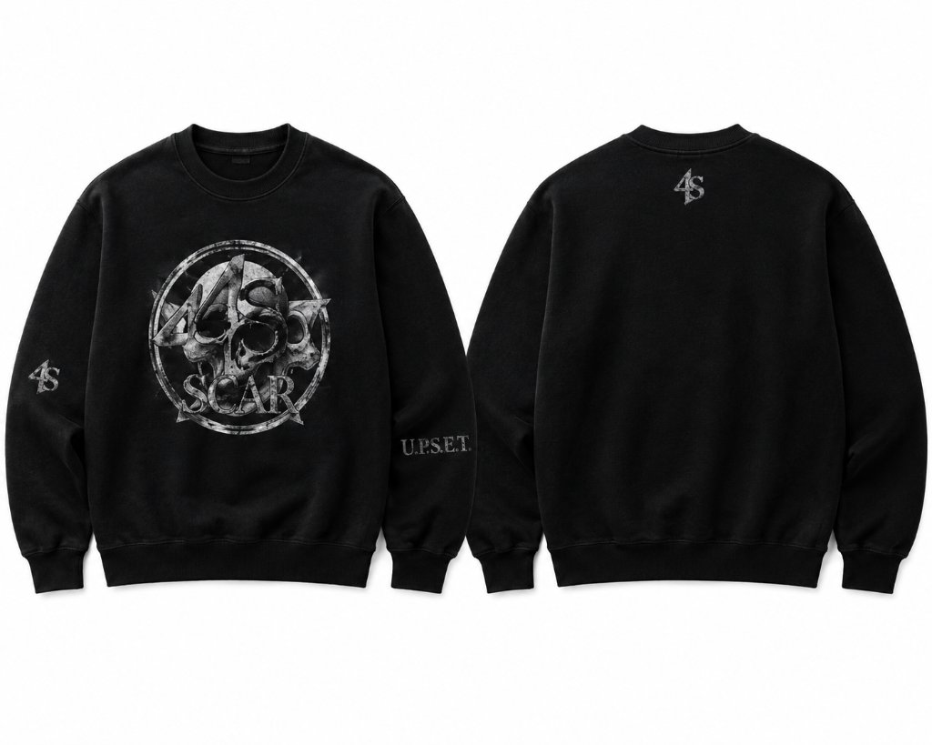 4S SCAR CREWNECK — BLACK