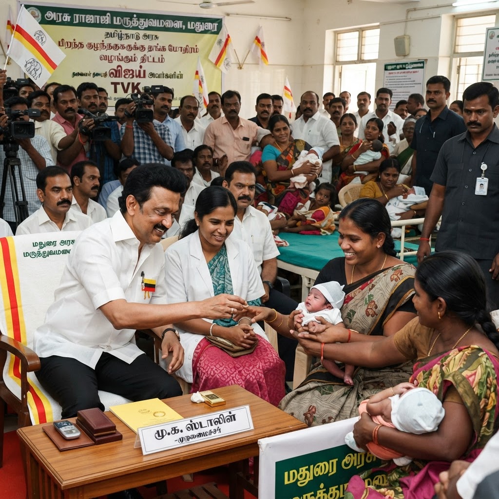 மதுரையில் 'தாய்மாமன் தங்க மோதிரம்' திட்டத்தை தொடங்கி வைத்தார் முதல்வர் விஜய்