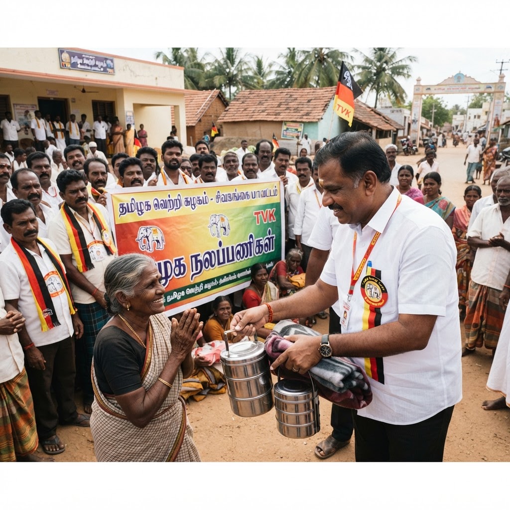 சிவகங்கையில் தமிழக வெற்றி கழகத்தின் செயல்பாடுகள் மற்றும் விஜய் வருகை