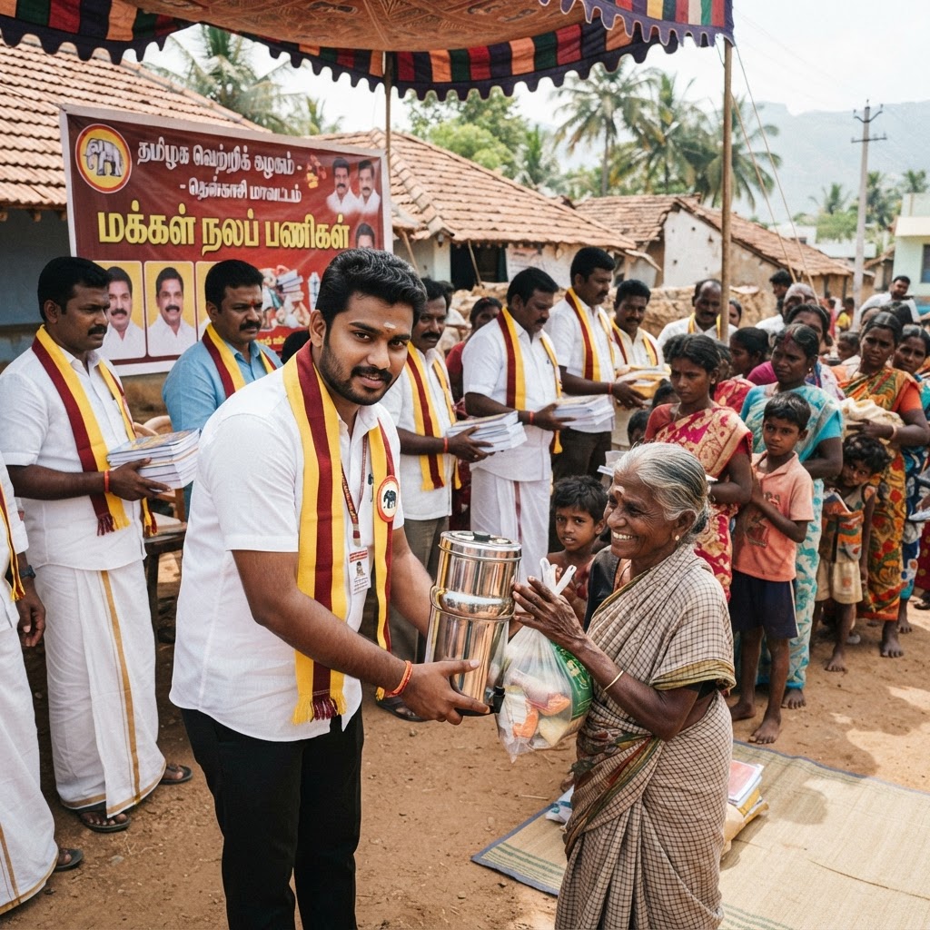 தென்காசி மாவட்ட தமிழக வெற்றிக் கழகத்தின் மக்கள் நலச் செயல்பாடுகள்