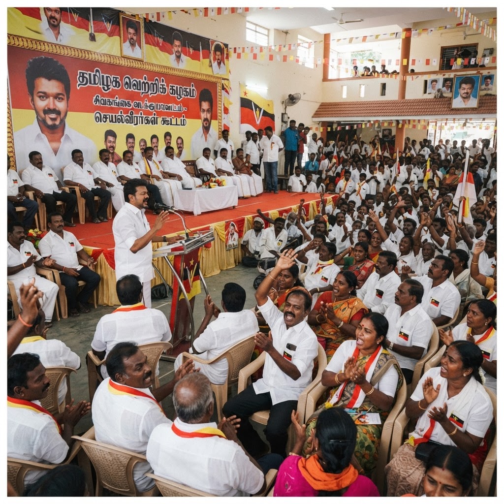 தமிழக வெற்றிக் கழகம், சிவகங்கை வடக்கு மாவட்ட செயல்வீரர்கள் கூட்டம்