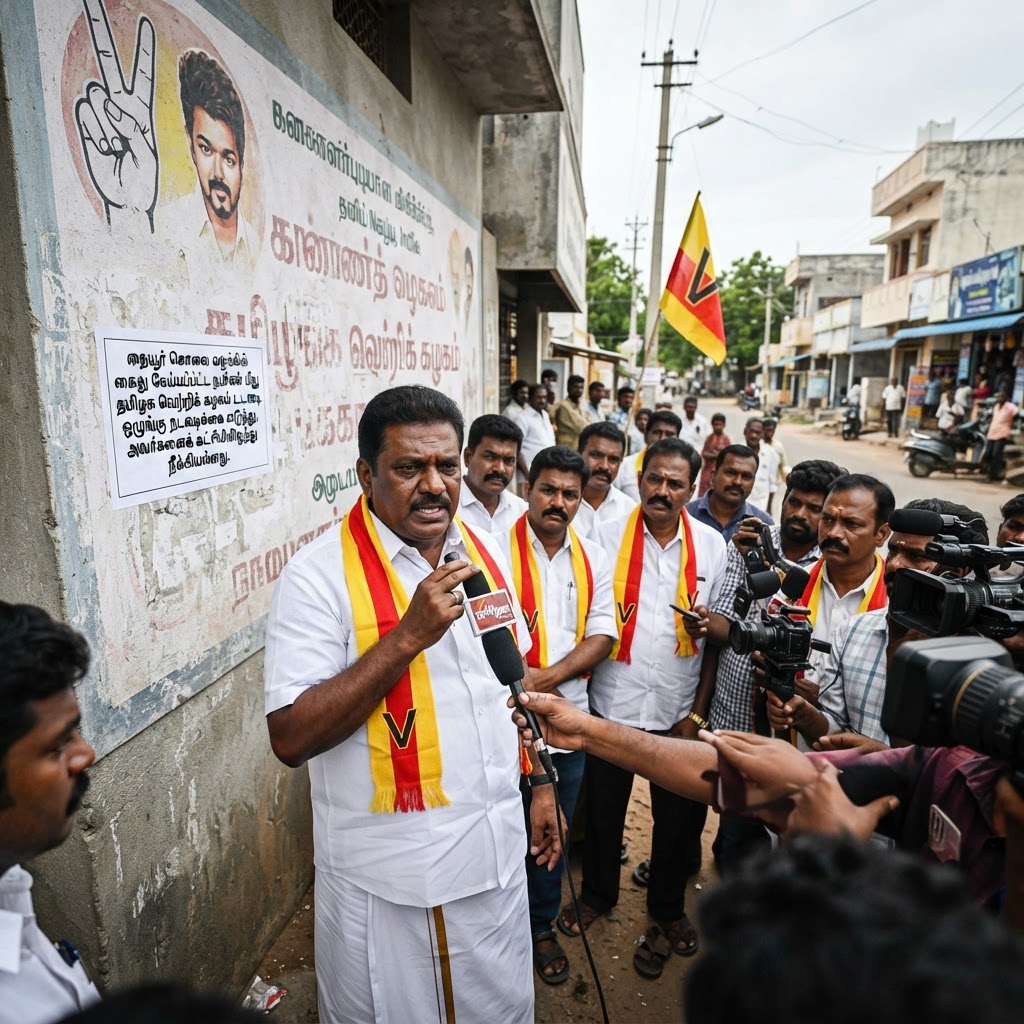 தையூர் கொலை வழக்கில் தொடர்புடைய நபர்கள் மீது தவெக ஒழுங்கு நடவடிக்கை