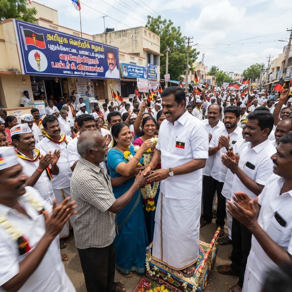 தவெக புதுக்கோட்டை மாவட்ட அமைப்புச் செயலாளராக சி. விஜயபாஸ்கர் நியமனம்