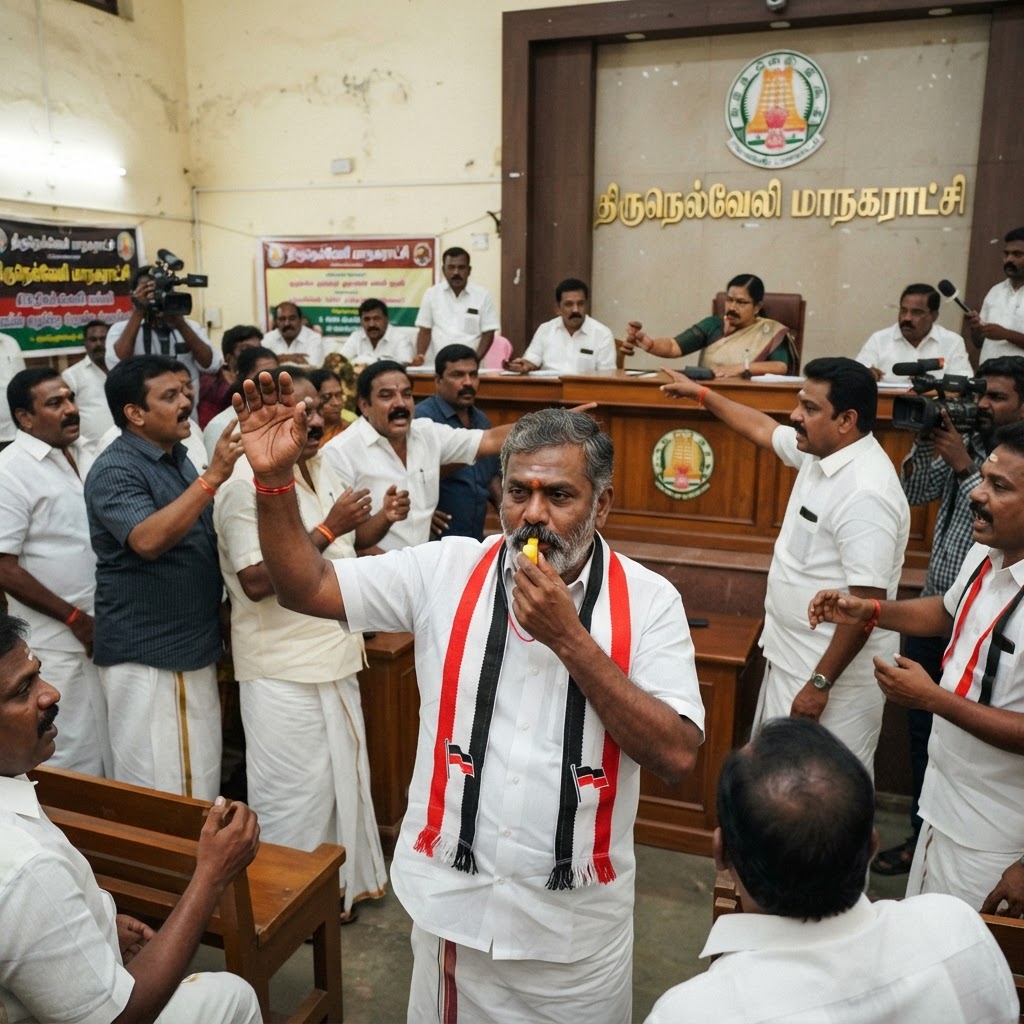 திருநெல்வேலி மாநகராட்சி மன்றத்தில் விசிலடித்த த.வெ.க கவுன்சிலர் சஸ்பெண்ட்