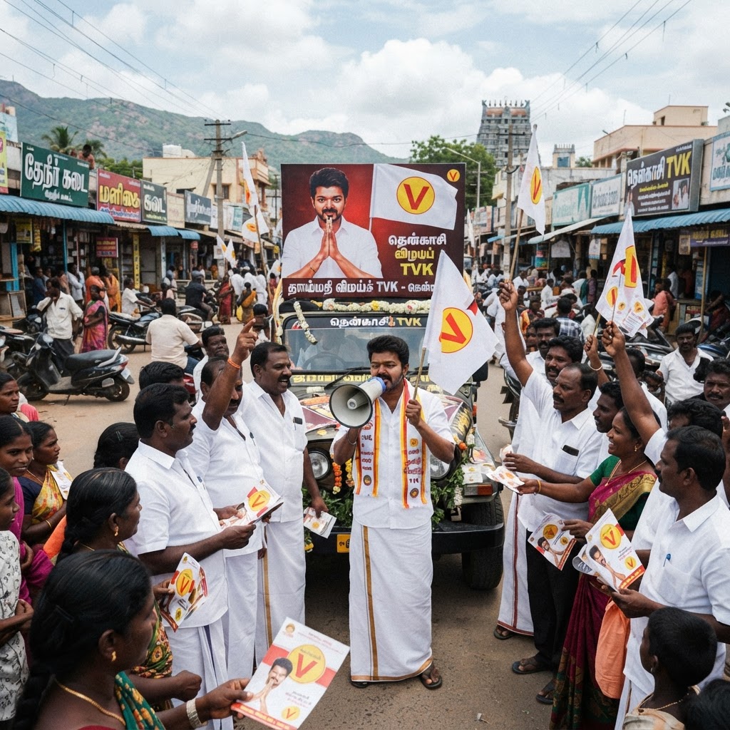 தென்காசி மாவட்ட தமிழக வெற்றிக் கழகம்: தளபதி விஜய்யின் அரசியல் பயணம் குறித்த முக்கிய அறிவிப்பு