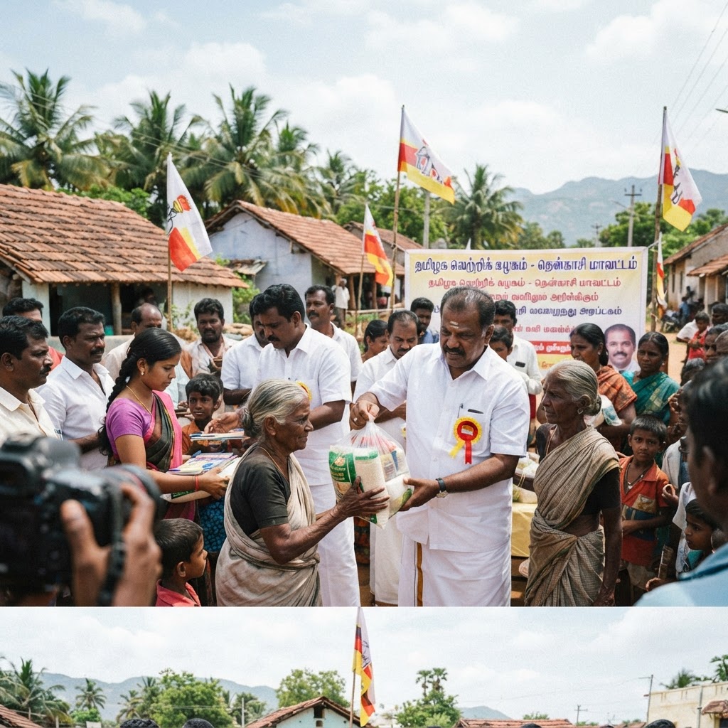 தென்காசி மாவட்டத்தில் தமிழக வெற்றிக் கழகத்தின் மக்கள் நலச் செயல்பாடுகள்