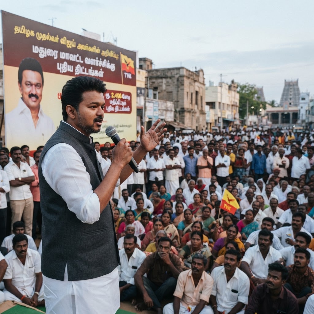மதுரைக்கு ரூ.2,400 கோடி வளர்ச்சித் திட்டங்கள் - முதல்வர் விஜய் அறிவிப்பு
