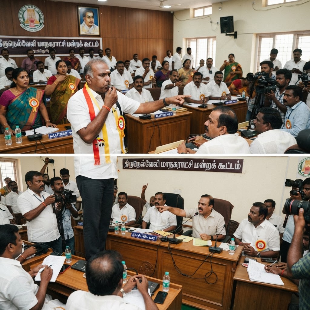 திருநெல்வேலி மாநகராட்சி கூட்டத்தில் விசிலடித்த தவெக கவுன்சிலர் இடைநீக்கம்