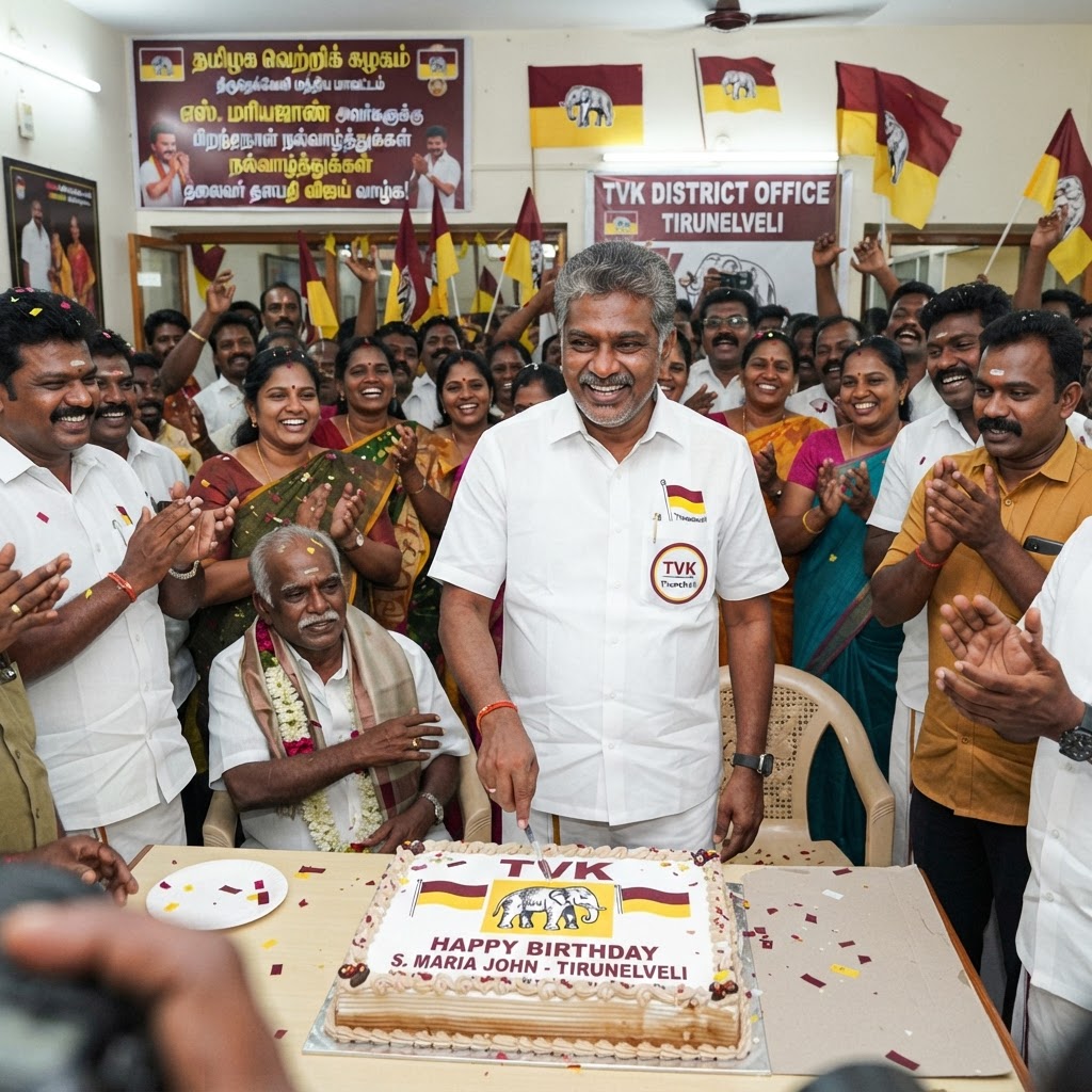 திருநெல்வேலி மத்திய மாவட்டச் செயலாளர் பிறந்தநாள் விழா கொண்டாட்டம்
