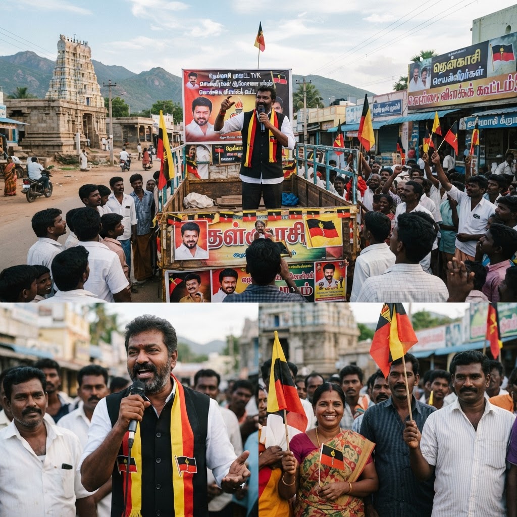 தமிழக வெற்றிக் கழகத்தின் தென்காசி மாவட்ட செயல்பாடுகள் மற்றும் கூட்டங்கள்