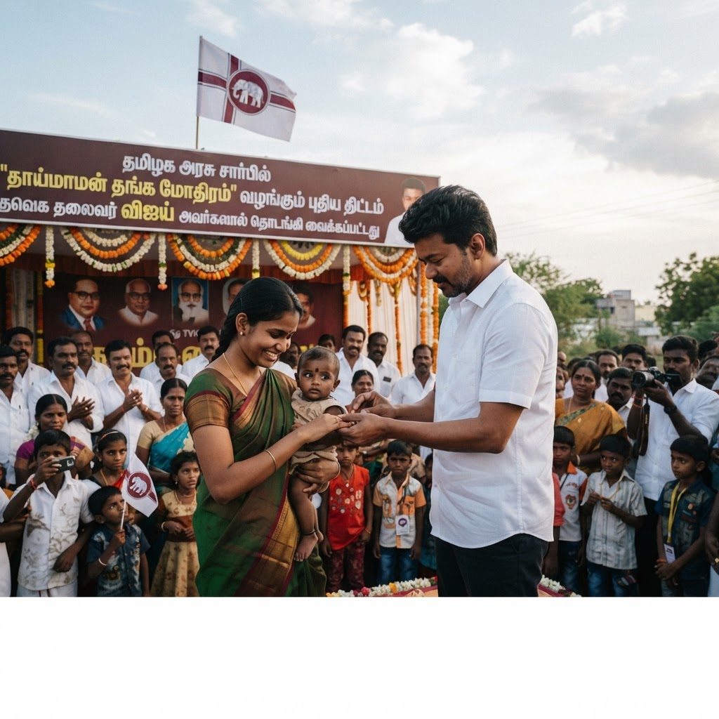 மதுரையில் 'தாய்மாமன் தங்க மோதிரம்' திட்டத்தை தொடங்கி வைத்தார் முதலமைச்சர் விஜய்