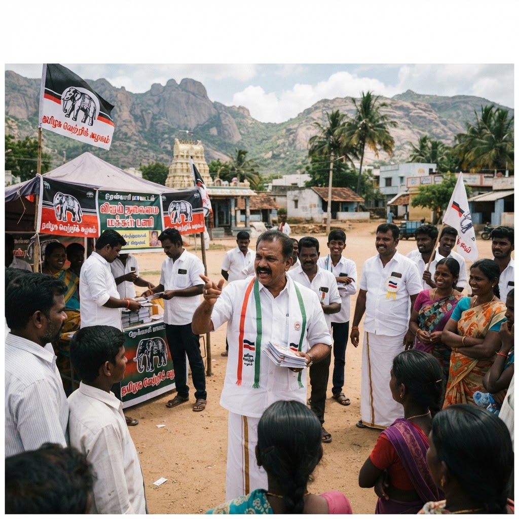 தென்காசி மாவட்டத்தில் தமிழக வெற்றிக் கழகத்தின் செயல்பாடுகள் குறித்து சமூக வலைதளங்களில் தகவல்