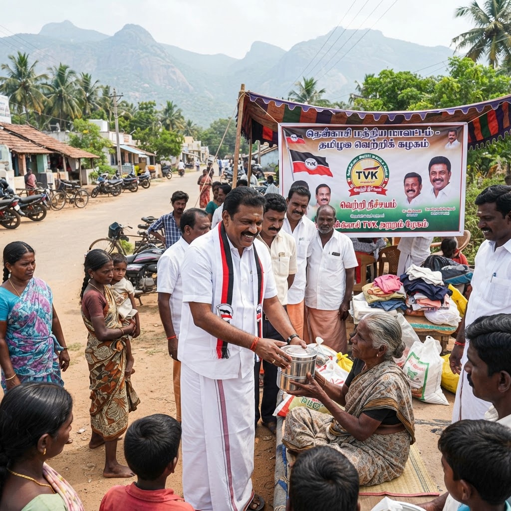 தென்காசி மத்திய மாவட்ட தமிழக வெற்றிக் கழகம் சார்பில் மக்கள் நலச் செயல்பாடுகள்