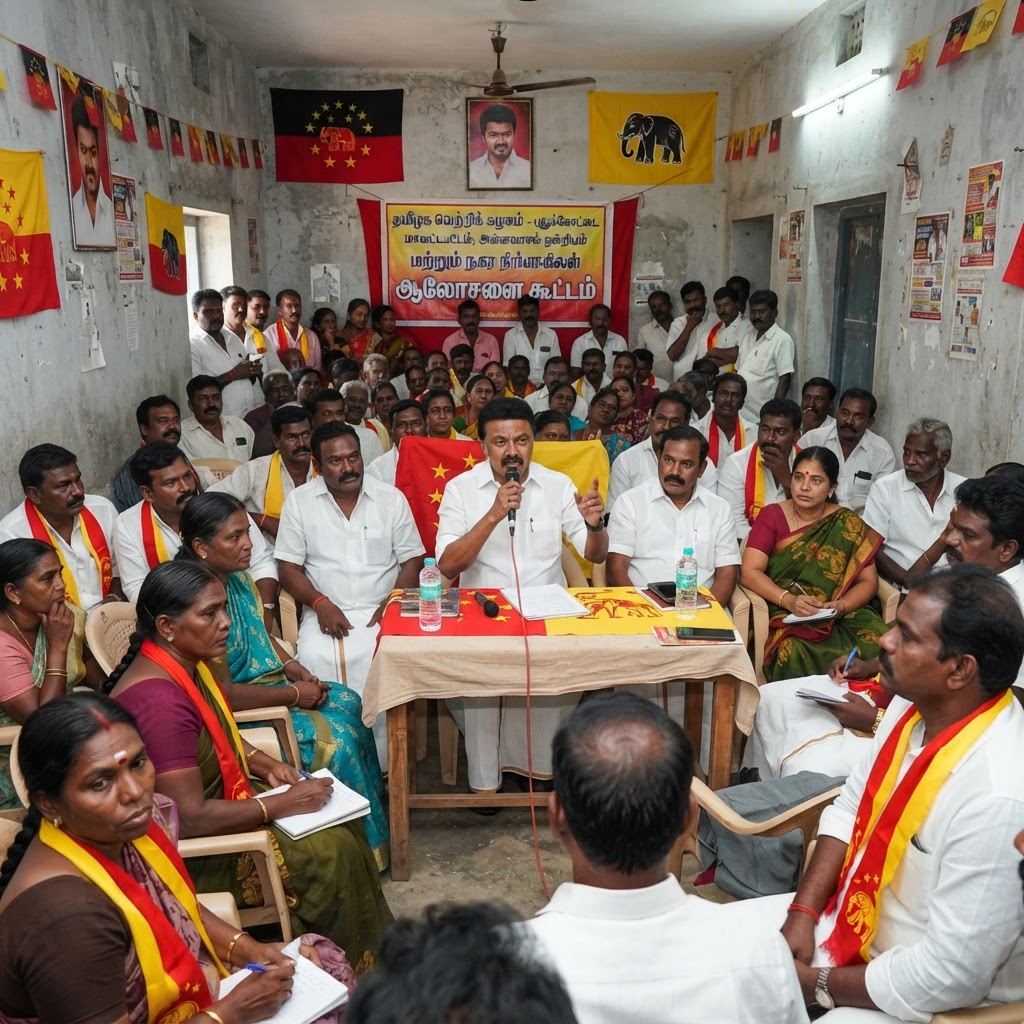 புதுக்கோட்டையில் தவெக நிர்வாகிகள் ஆலோசனைக் கூட்டம்