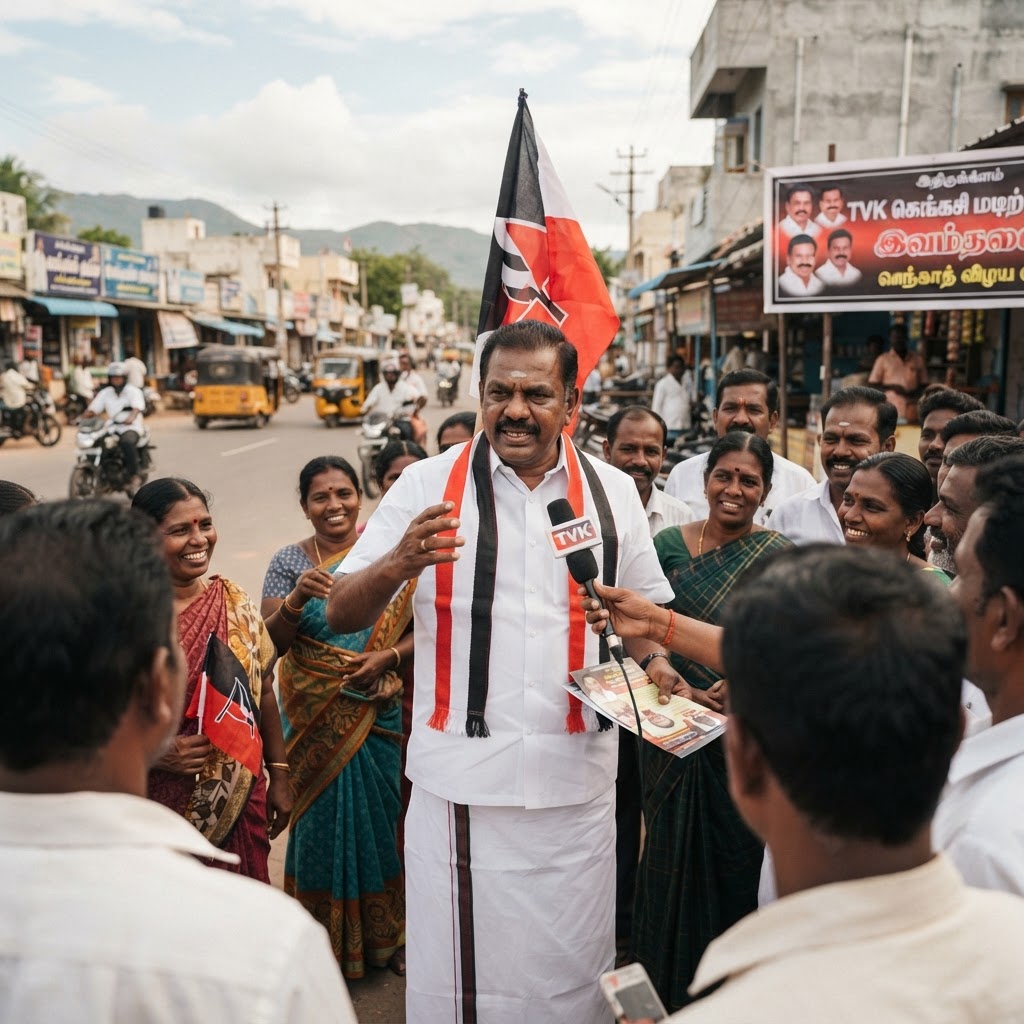 தென்காசி மத்திய மாவட்ட செயலாளரும், தமிழக வெற்றிக் கழகம் (TVK) கட்சியைச்