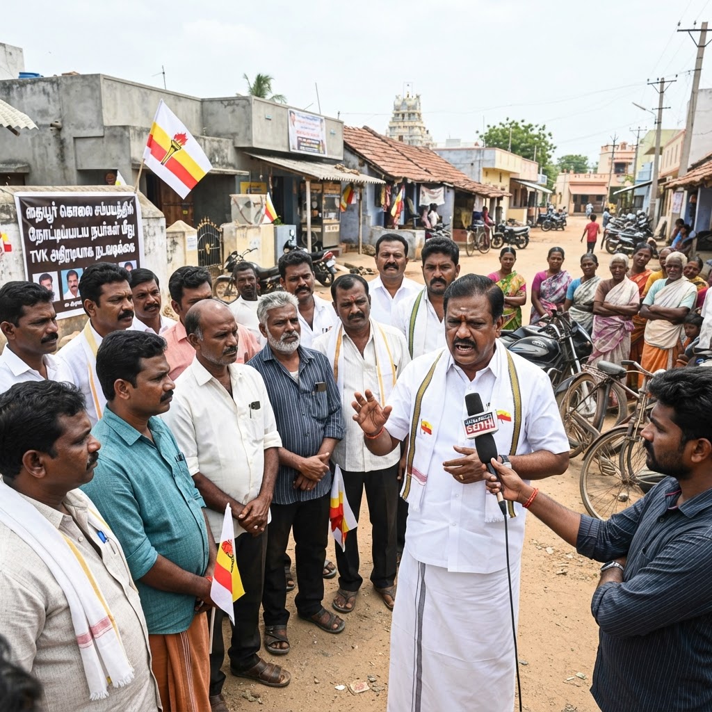 தையூர் கொலை வழக்கு: இருவர் மீது தமிழக வெற்றிக் கழகம் ஒழுங்கு நடவடிக்கை!