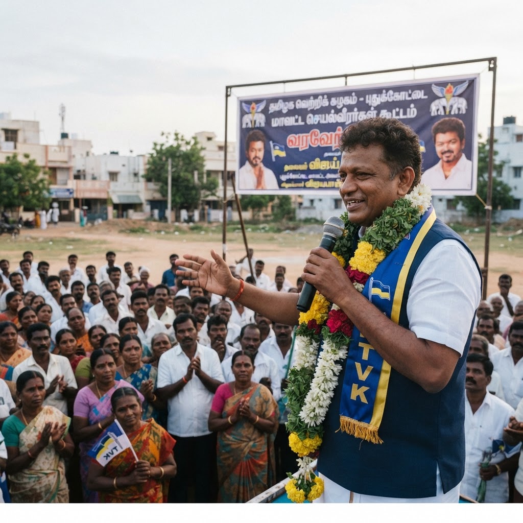 தமிழக வெற்றிக் கழகத்தின் புதுக்கோட்டை மாவட்ட அமைப்பாளர் நியமனம்