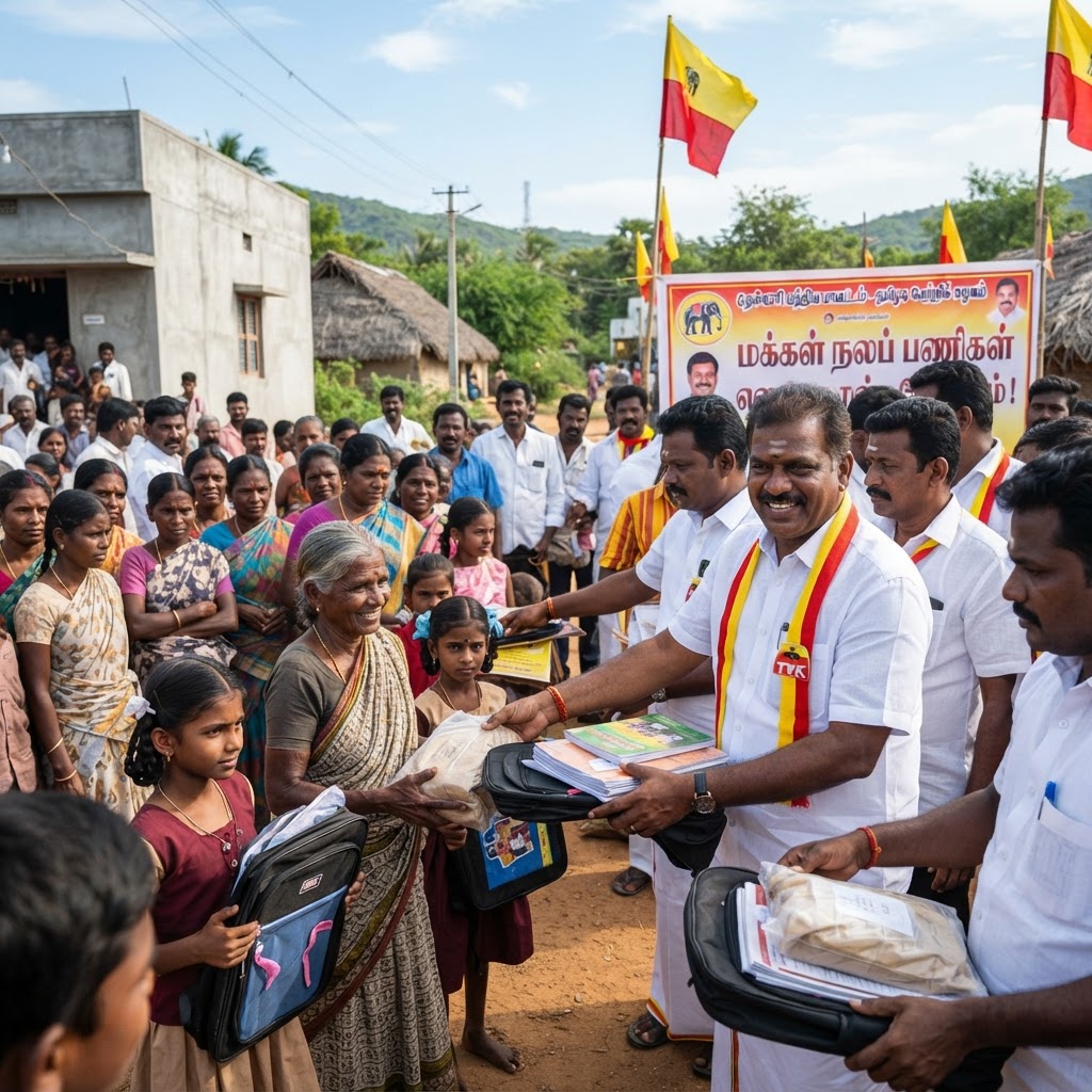 தென்காசி மத்திய மாவட்ட தமிழக வெற்றிக் கழகம் மக்கள் நலச் செயல்பாடுகள்