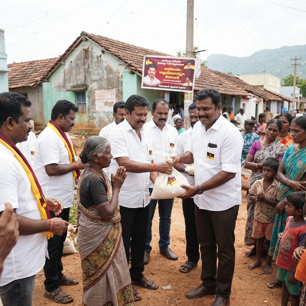 தென்காசி மாவட்டத்தில் தமிழக வெற்றிக் கழகத்தின் தொகுதி வாரியான மக்கள் நலப் பணிகள்