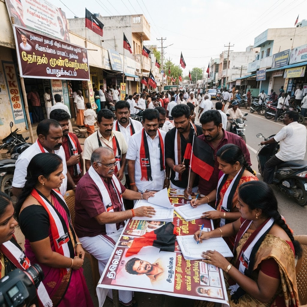 சிவகங்கை மாவட்டத்தில் தவெகவின் அரசியல் செயல்பாடுகள் மற்றும் தேர்தல் முன்னேற்பாடுகள்