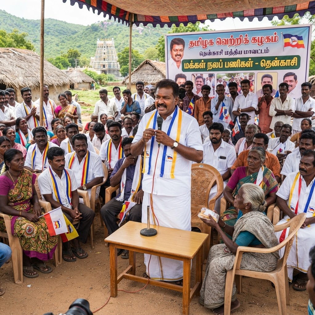 தென்காசி மத்திய மாவட்ட செயலாளரும் தமிழக வெற்றிக் கழகம்