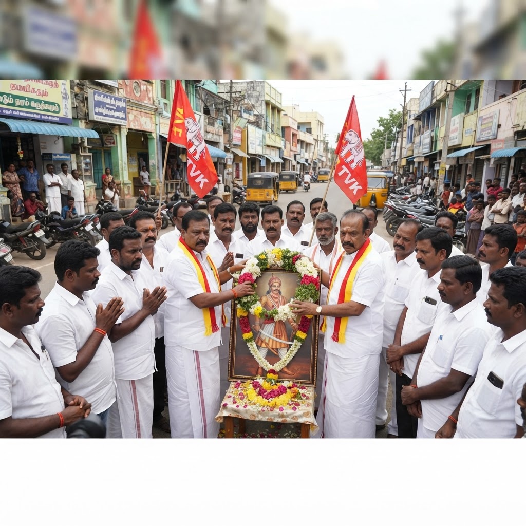 ராமநாதபுரத்தில் ஒண்டிவீரன் நினைவு தினம்: தவெகவினர் மரியாதை