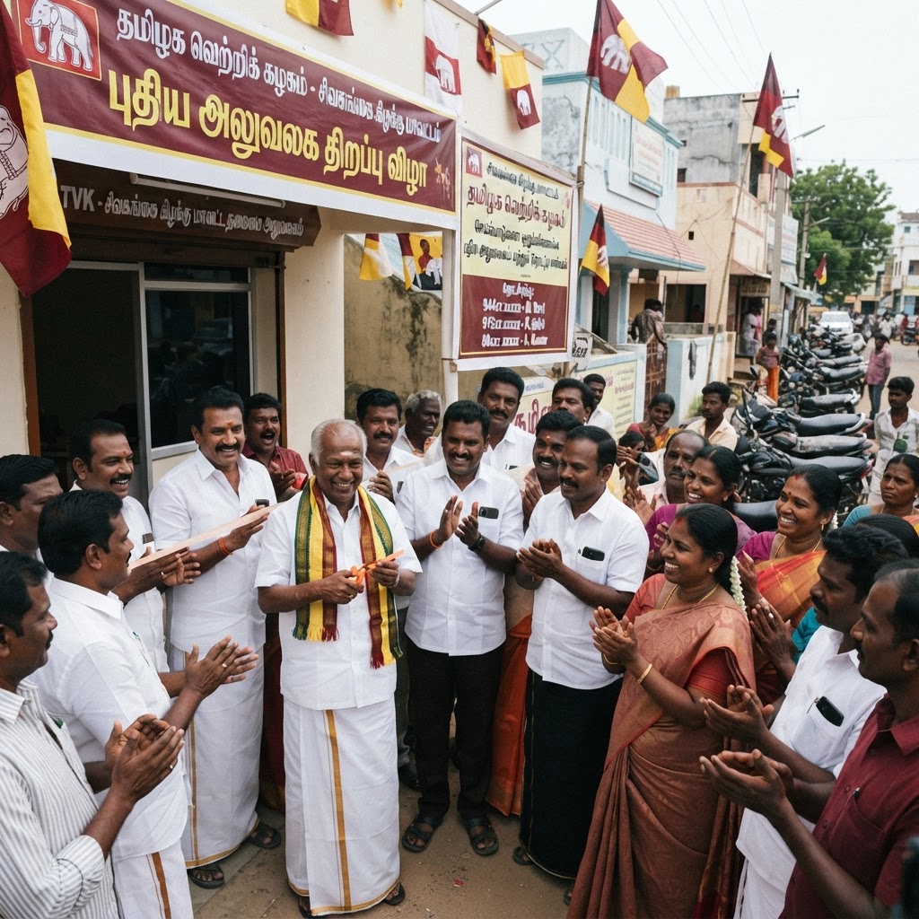 தமிழக வெற்றிக் கழகம் சிவகங்கை கிழக்கு மாவட்டம் - தொடர்பு மற்றும் முகவரி விவரங்கள்