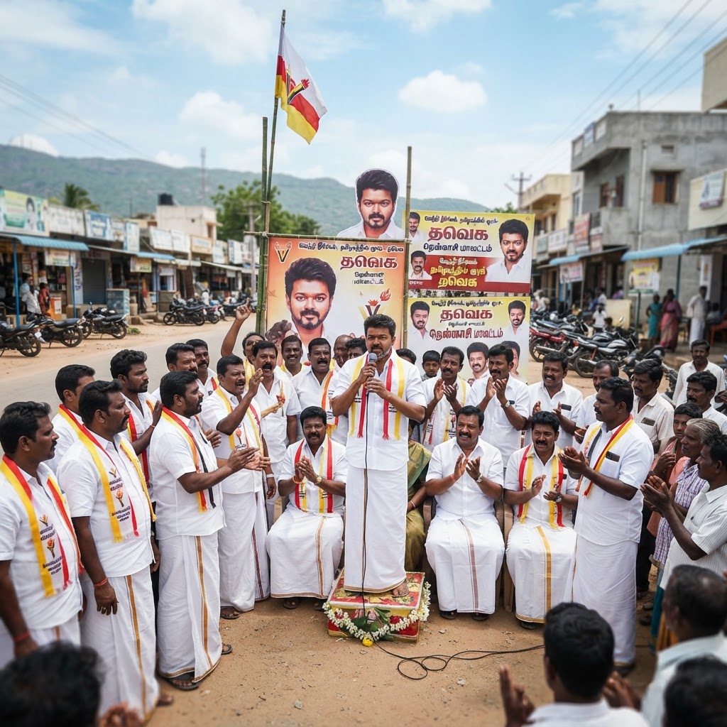 தென்காசி மாவட்டத்தில் தமிழக வெற்றிக் கழகம் - அரசியல் கவனிப்பு