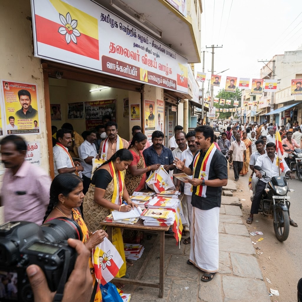 சிவகங்கையில் தவெக தேர்தல் முன்னேற்பாடுகள் மற்றும் அரசியல் களம்