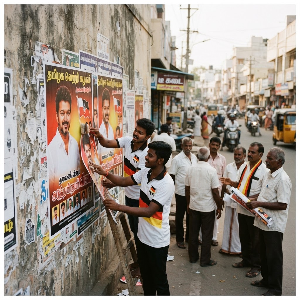 தவெக தொண்டர்கள் மதுரையில் சுவரொட்டி: பிரதமர் கனவில் விஜய்?