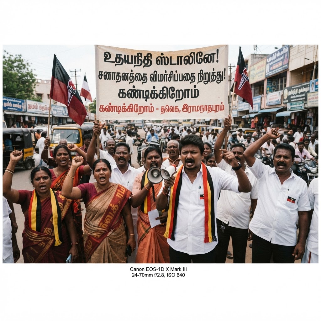 ராமநாதபுரத்தில் தவெகவினர் போராட்டம்
