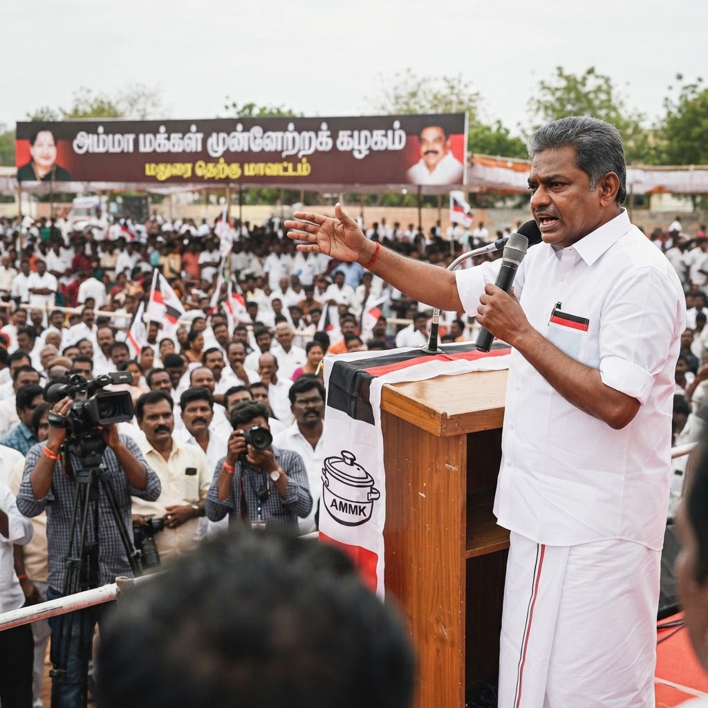 டிடிவி தினகரன் மதுரையில் விமர்சனம்: தமிழக வெற்றிக் கழகத்தின் ஆட்சி ஒரு இருண்ட காலம்