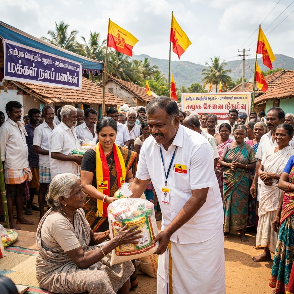 தென்காசி மாவட்டத்தில் த.வெ.க மக்கள் நலச் செயல்பாடுகள் மற்றும் தொகுதி வாரியான ஒருங்கிணைப்பு