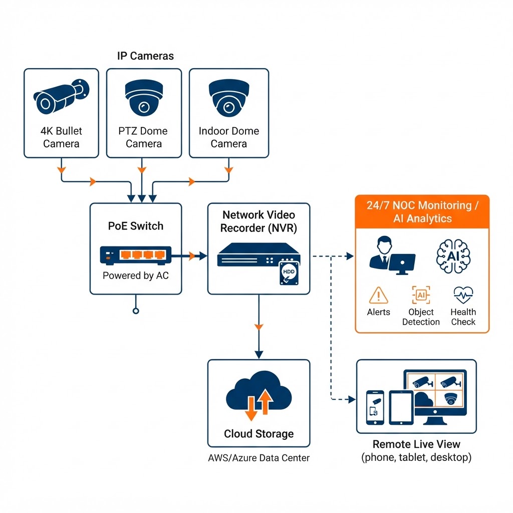 IP CCTV Video Surveillance deployment overview