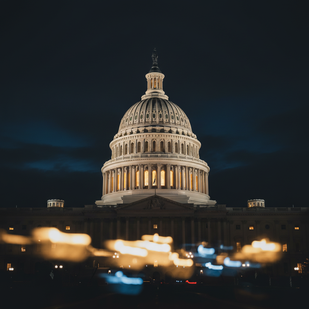 DC Capitol at night