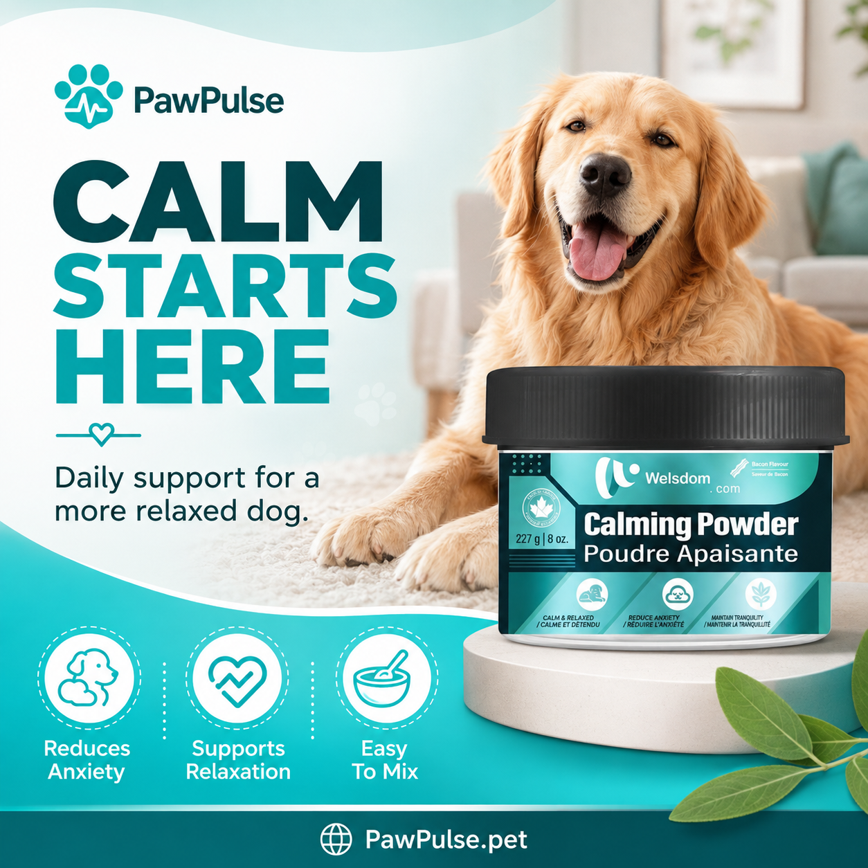 Calming Powder for Dogs & Cats