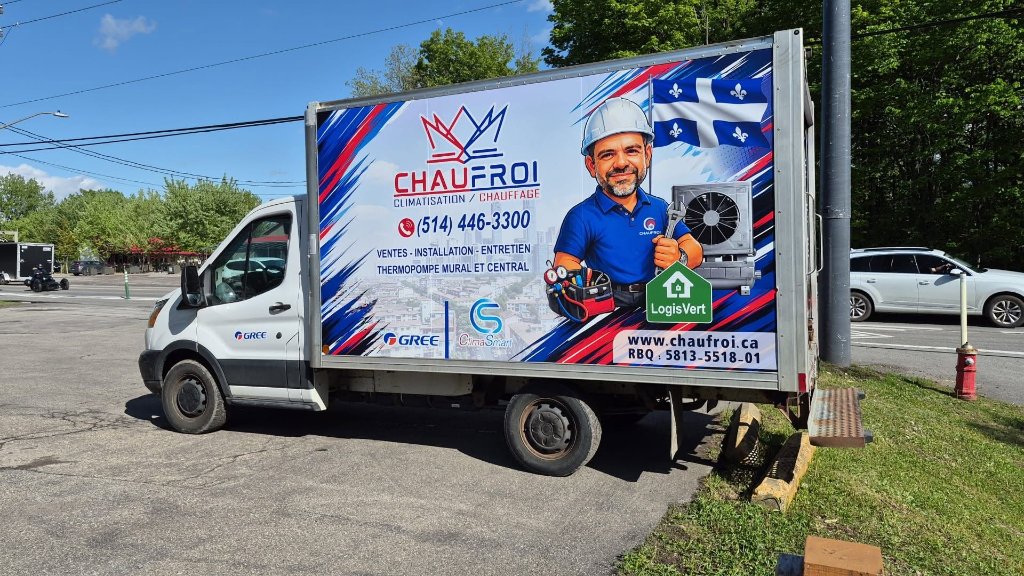 Camion CHAUFROI Climatisation Chauffage à Laval